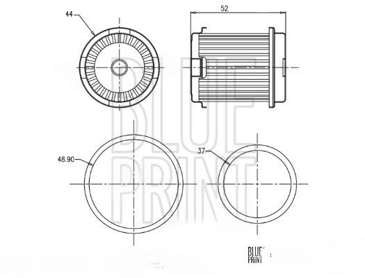 Гідравлічний фільтр, автоматична коробка передач, Blue Print ADBP210101