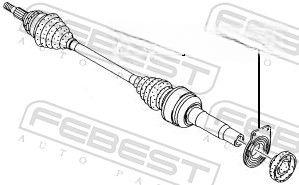 Підшипник, приводний вал, Febest VWCB-T5DS