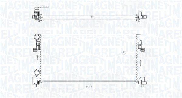 Радіатор, система охолодження двигуна, Magneti Marelli 350213166200