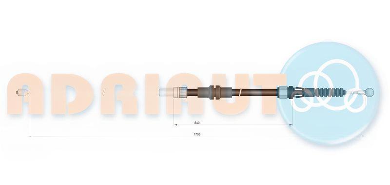 Тросовий привод, стоянкове гальмо, Adriauto 55.0224.1