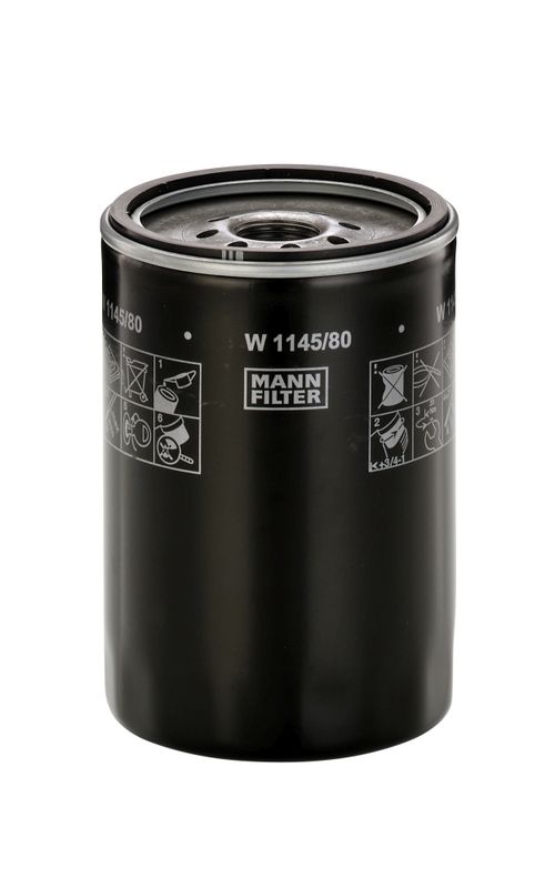 Оливний фільтр, фільтр для накручування, JCB (MANN), Mann-Filter W1145/80