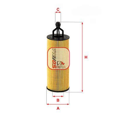 Оливний фільтр, фільтрувальний елемент, Chrysler 300C Jeep Cherokee 11-, Sofima S5251PE