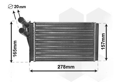Теплообмінник, система опалення салону, Van Wezel 03006097