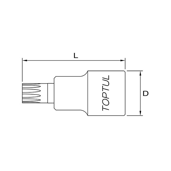 Насадка torx 1/2" 12-зубчасті, Toptul BCHA1614