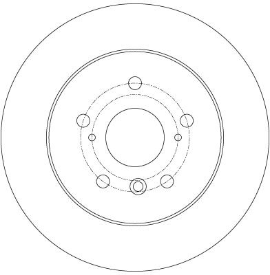 Гальмівний диск, повн., 281мм, кількість отворів 5, Toyota Camry/Lexus ES 06-12, Trw DF6176