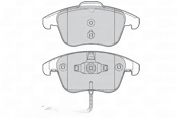 Комплект гальмівних накладок, дискове гальмо, Valeo 302261