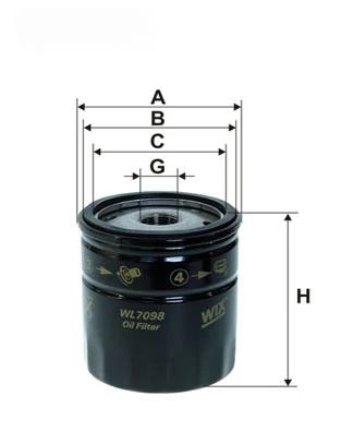 Оливний фільтр, Wix Filters WL7098