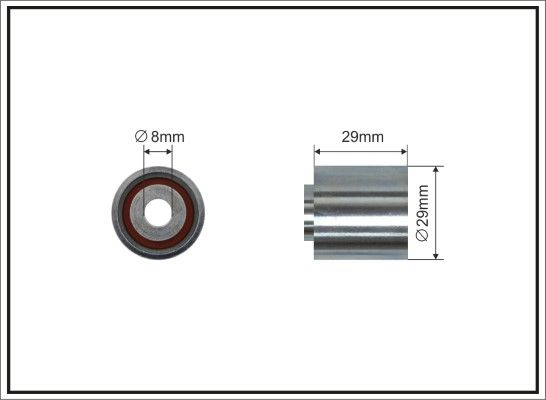 Відвідний/напрямний ролик, зубчастий ремінь, 29мм, Audi 80/A4/A6, Ford Galaxy, Seat Alhambra/Arosa/Cordoba/Ibiza II/Inca/Toledo I, VW Caddy II/Golf