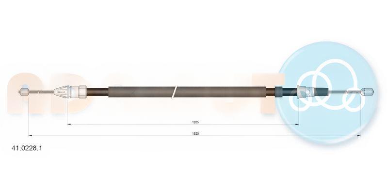 Тросовий привод, стоянкове гальмо, Adriauto 41.0228.1