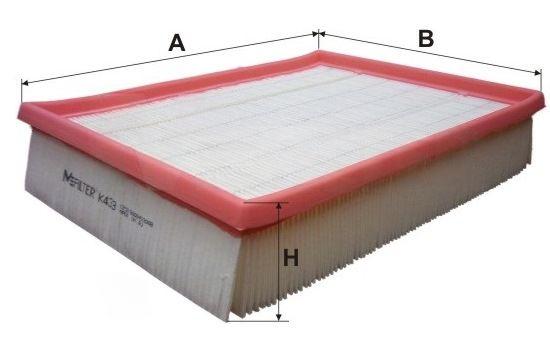 Повітряний фільтр, фільтрувальний елемент, VW T4 90-03, Mfilter K433