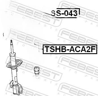 Опора, амортизатор, передня вісь з обох боків, CHERY TIGGO T11 2006- TOYOTA RAV4 ACA2# 2000-2005), Febest TSS-043