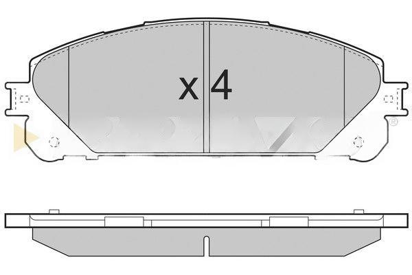 Комплект гальмівних накладок, дискове гальмо, Bremsi BP3481