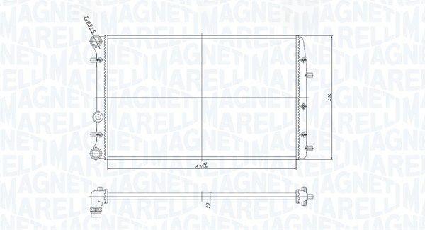 Радіатор, система охолодження двигуна, Magneti Marelli 350213841000