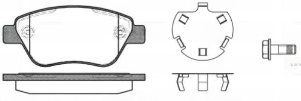 Комплект гальмівних накладок, дискове гальмо, Woking P9583.30