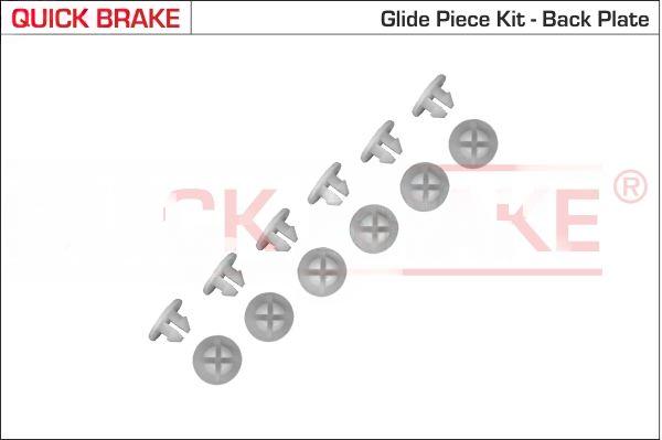 Комплект приладдя, гальмівна колодка, Skoda Roomster/VW Caddy II 95-, Quick Brake 6859K