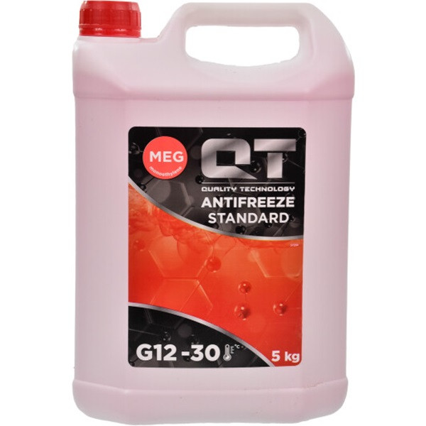 Антифриз qt meg standard -30 g12 червоний 5кг, Qt-Oil QT551305