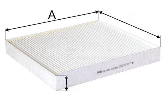 Фільтр, повітря у салоні, 32мм, фільтр пилку, Audi A3/Octavia/Golf VI/VII 12-, Mfilter K9086