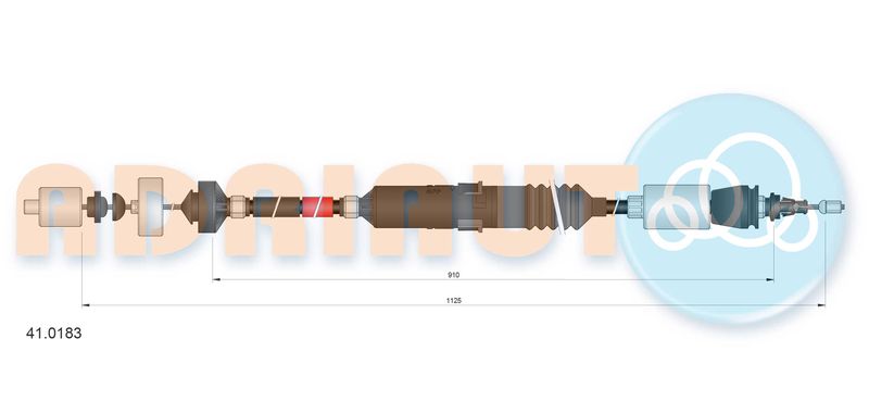 Тросовий привод, привод зчеплення, RENAULT трос зчеплення (автом.) Laguna -01, Adriauto 41.0183