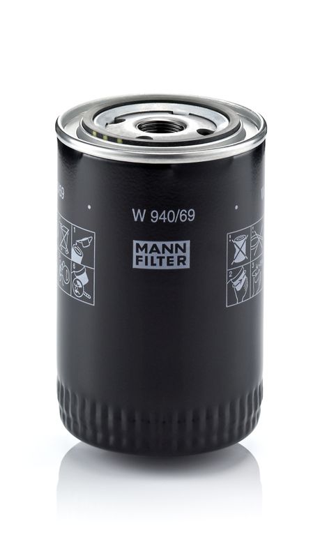 Оливний фільтр, фільтр для накручування, Mann-Filter W940/69