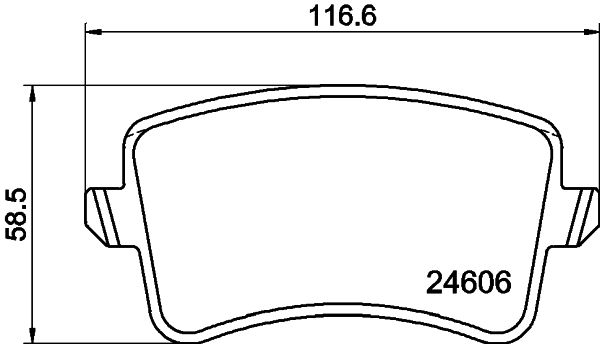 Комплект гальмівних накладок, дискове гальмо, Hella Pagid 8DB355025-381