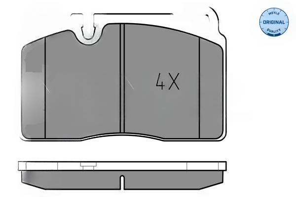 Комплект гальмівних накладок, дискове гальмо, Meyle 0252564316