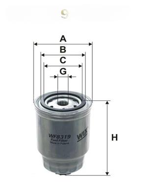 Фільтр палива, фільтр для накручування, Wix Filters WF8319