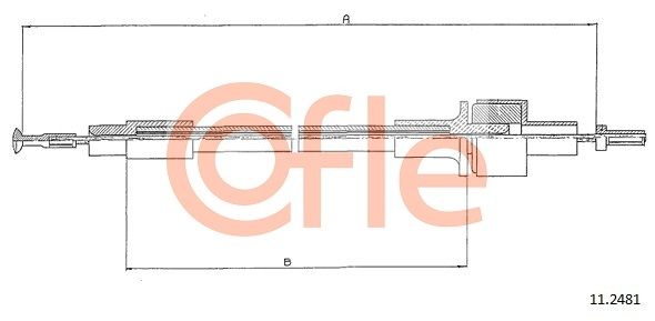 Тросовий привод, привод зчеплення, Cofle 11.2481