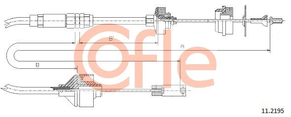 Тросовий привод, привод зчеплення, PSA Berlingo Partner 1.1/2.0 96-, Cofle 11.2195