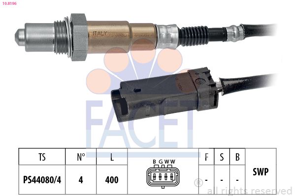 Кисневий датчик, Facet 10.8196