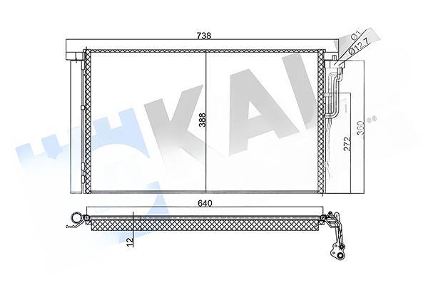 Конденсатор, система кондиціонування повітря, Kale Oto Radyatör 354025