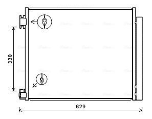 Конденсатор, система кондиціонування повітря, Nissan Qashqai X-trail 14>, Renault Kadjar 15> Koleos 16> (DN5422D) AVA, Ava DN5422D
