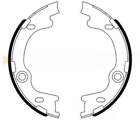Комплект гальмівних колодок, стоянкове гальмо, Bremsi GF0804