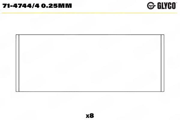 Підшипник шатуна, Glyco 71-4744/40.25MM