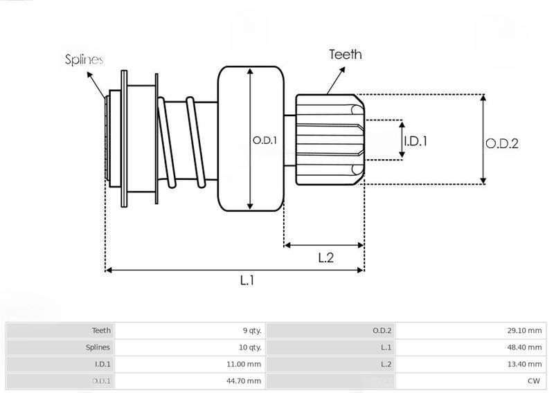 Механізм вільного ходу, стартер, Auto Starter SD0185