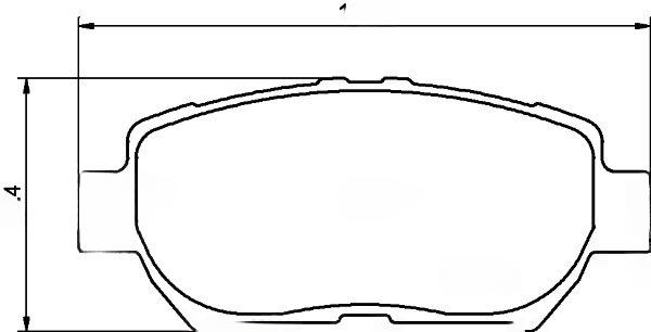 Комплект гальмівних накладок, дискове гальмо, Hella 8DB355010-431