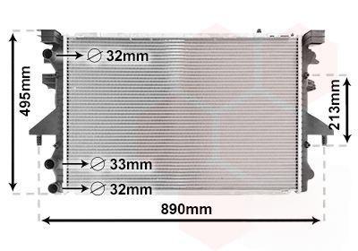 Радіатор, система охолодження двигуна, TRANSPORTER T5 MT 03-, Van Wezel 58002230