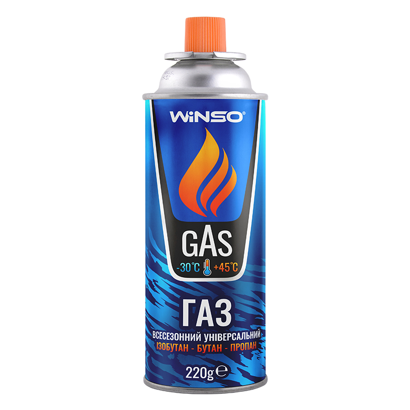 Газ універсальний всесезонний winso gas  220g (24шт/ящ), Winso 820300