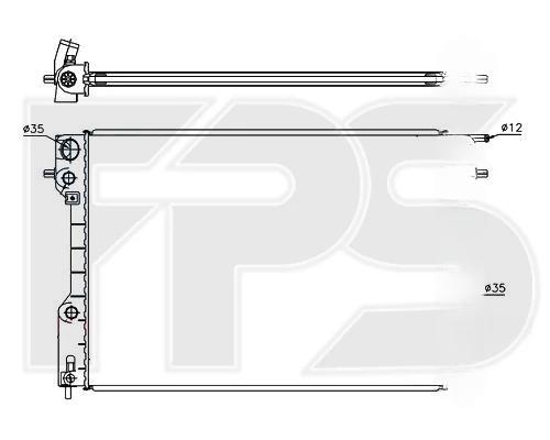 Радіатор охолодження opel omega b (94-) 2.0-3.0 , Fps 52A318-P