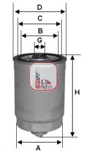 Фільтр палива, фільтрувальний елемент, MAN "7,0-12 "01>>, Sofima S4378NR