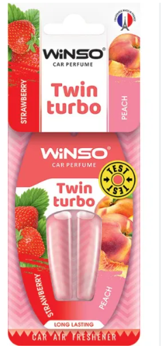 Ароматизатор с двойной капсулой winso twin turbo strawberry & peach (30), Winso 538780