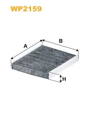 Фільтр, повітря у салоні, 30мм, пиловий фільтр, TOYOTA C-HR, HiLux, Prius, Lexus RX), Wix Filters WP2159