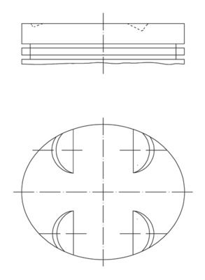 Поршень, Sprinter/Vito 3.5 (M272/273) 05- (92.9mm/STD), Mahle 0052400