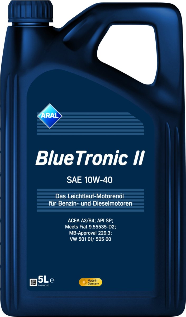 Олива моторна bluetronic ii 10w-40 5л, Aral ARL10W40BLTRII5L