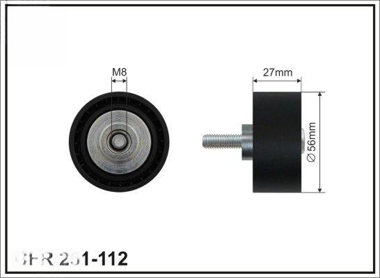 Відвідний/напрямний ролик, поліклиновий ремінь, Caffaro 251-112