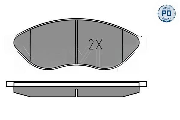 Комплект гальмівних накладок, дискове гальмо, Meyle 0252446819-2/PD