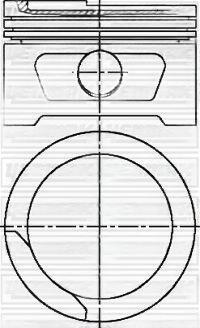 Поршень, OPEL ASTRA F 1.6 (4цил.) (C 1.6 NZ, X 16 SZ, X 16 SZR), Yenmak 31-03803-000