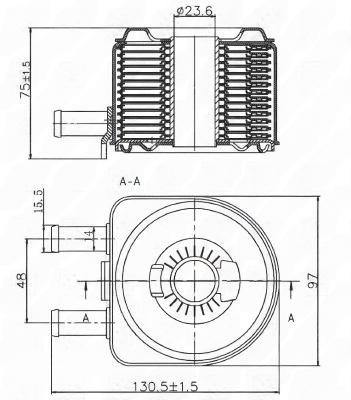 Охолоджувач оливи, моторна олива, Citroen Jumpy/Fiat Ducato/Peugeot Boxer 2.0-2.2 HDI 02- (теплообменник), Nrf 31735