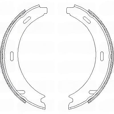 Комплект гальмівних колодок, стоянкове гальмо, Remsa 4093.01