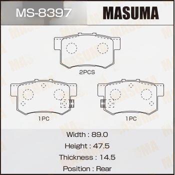 Комплект гальмівних колодок, Masuma MS8397