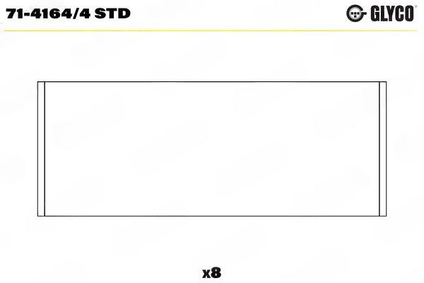 Підшипник шатуна, Glyco 71-4164/4STD